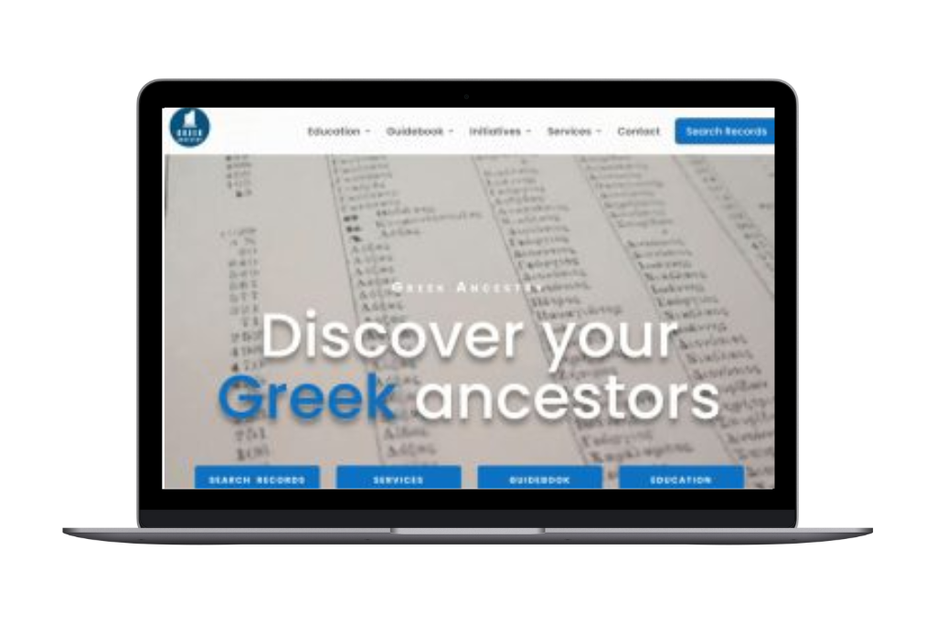 link naar de website greekancestry.net de eerste griekse genealogie website met doorzoekbare databases van griekse archiefstukken